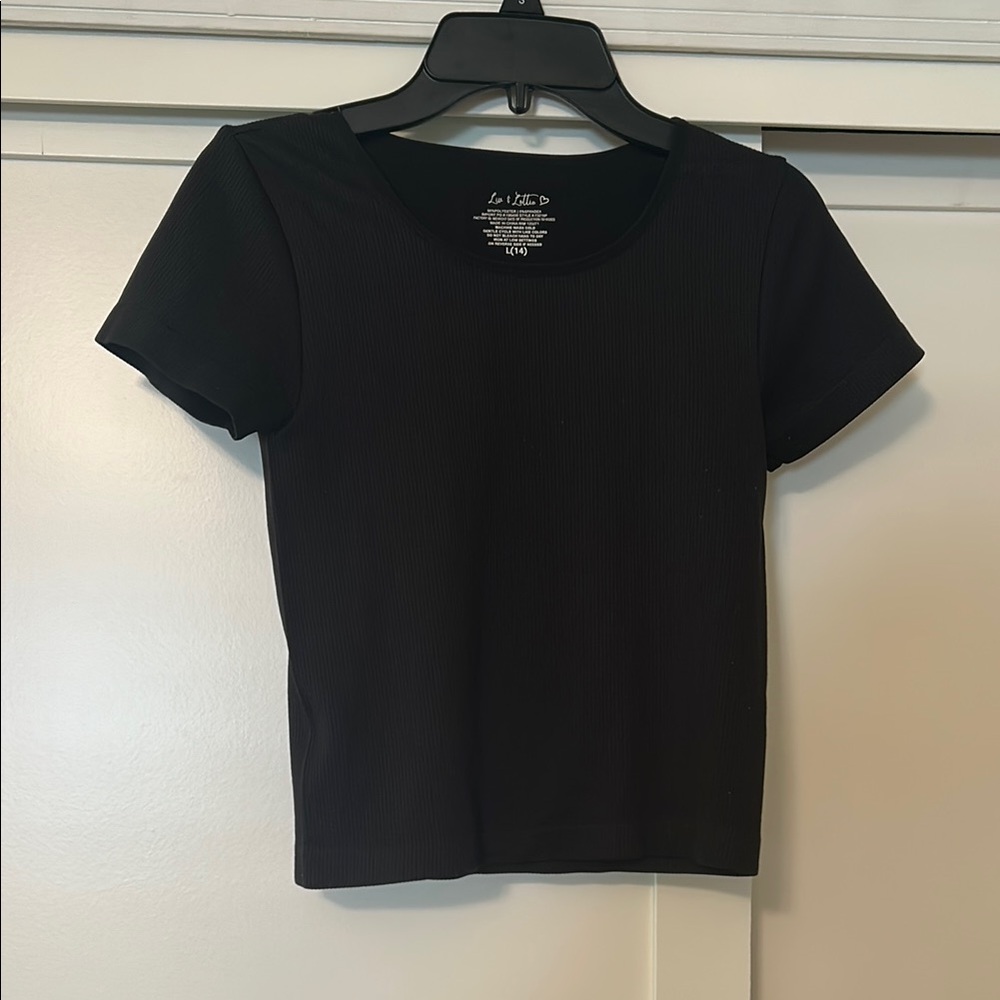 Stylish Black Short Sleeve Kids Tee